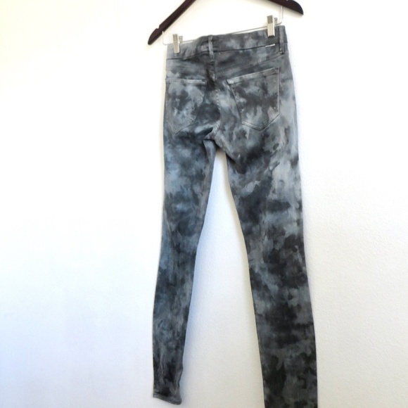 NEW! MOTHER Jeans The Looker Spontaneous Combustion Tie Dye Gray SZ 25 - Picture 7 of 12